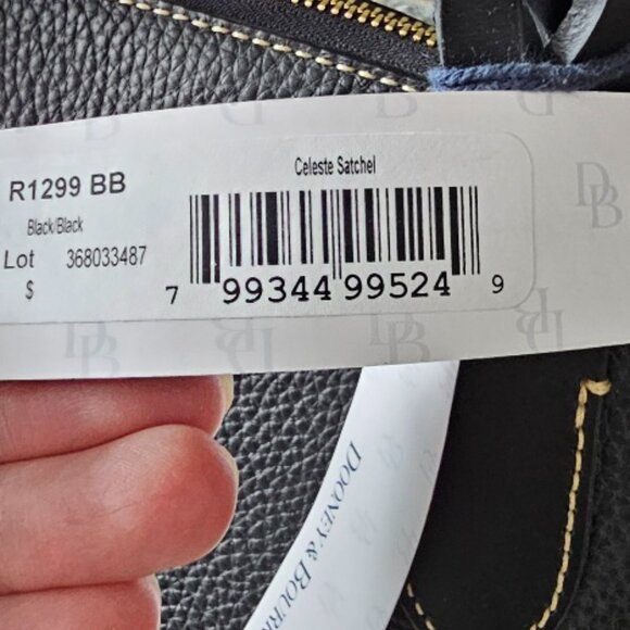 NWT Dooney & Bourke Black Celeste Satchel Purse - Picture 5 of 6